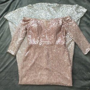 Super Sparkly Ombre Sequin Formal Dress